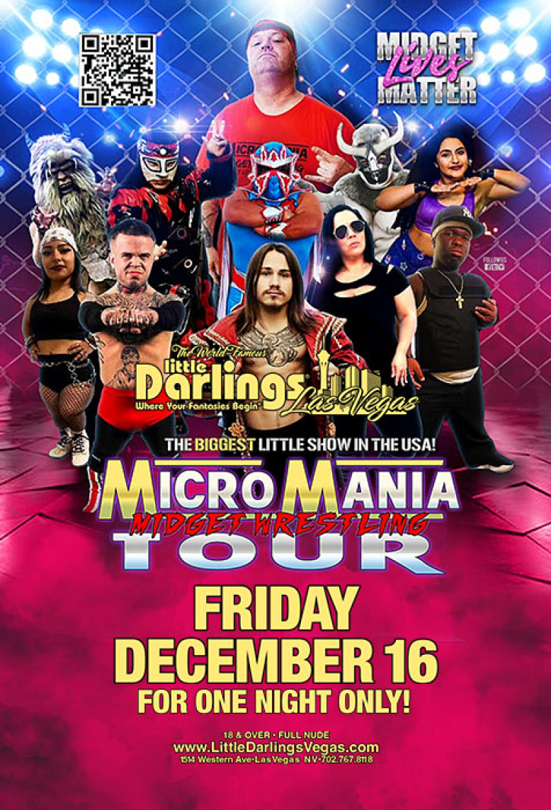 Micro Mania Midget Wrestling Tour Live at a Fully Nude Stripclub in Las Vegas