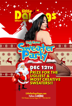 Ugly Xmas Sweater Party at a fully nude strip club in Las Vegas