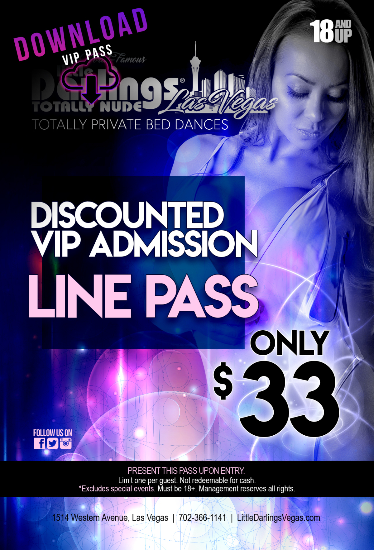 ONLINE SPECIAL: VIP Admission, Free Transportaion & Line Pass - Little  Darlings Las Vegas